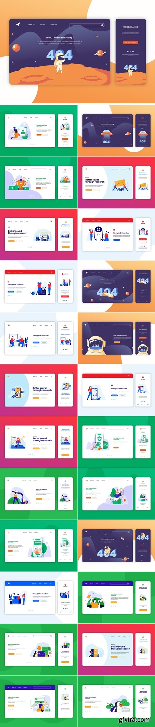 Illustration Landing Page & Onboarding Mobile App 3