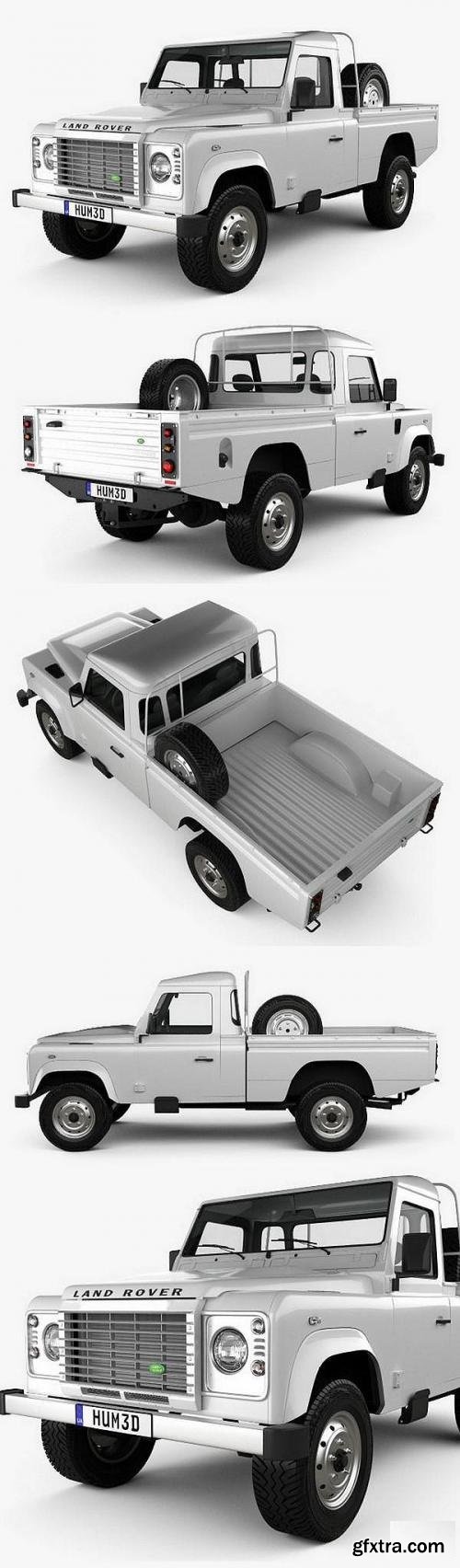 Land Rover Defender 110 High Capacity PickUp 2011 3d model