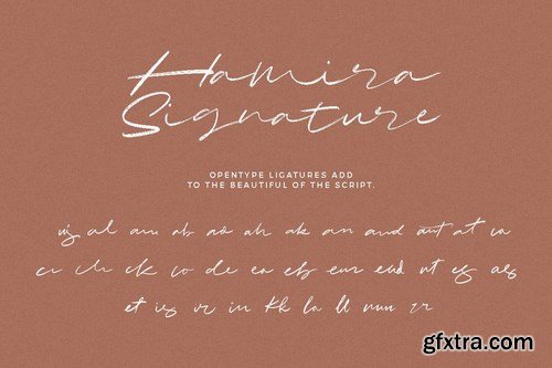 Hamira Signature Font Logotype Brush