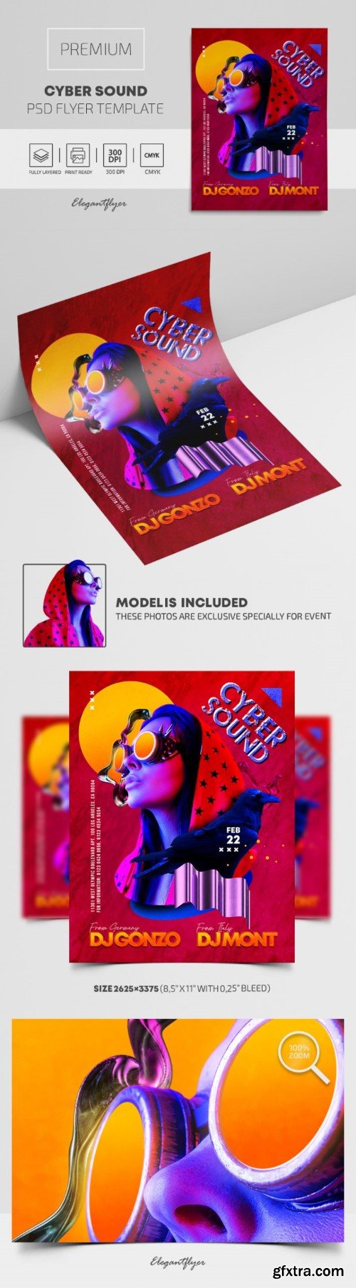 Cyber Sound – Premium PSD Flyer Template