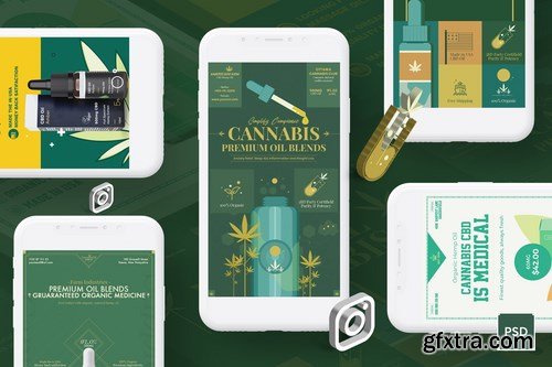 Cannabis Hemp Oil Products Instagram Stories