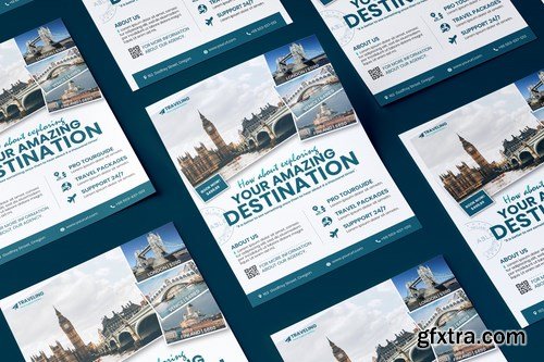 Travel A5 Business Flyer DL Rackcard Flyer and Poster PSD Templates