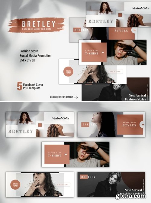 BRETLEY Fashion Store Facebook Cover Template