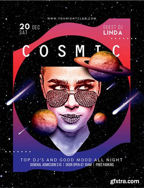 Cosmic Party V1201 2020 Premium PSD Flyer Template