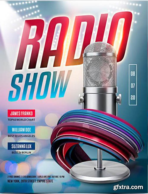 Radio Show V1101 2020 Premium PSD Flyer Template