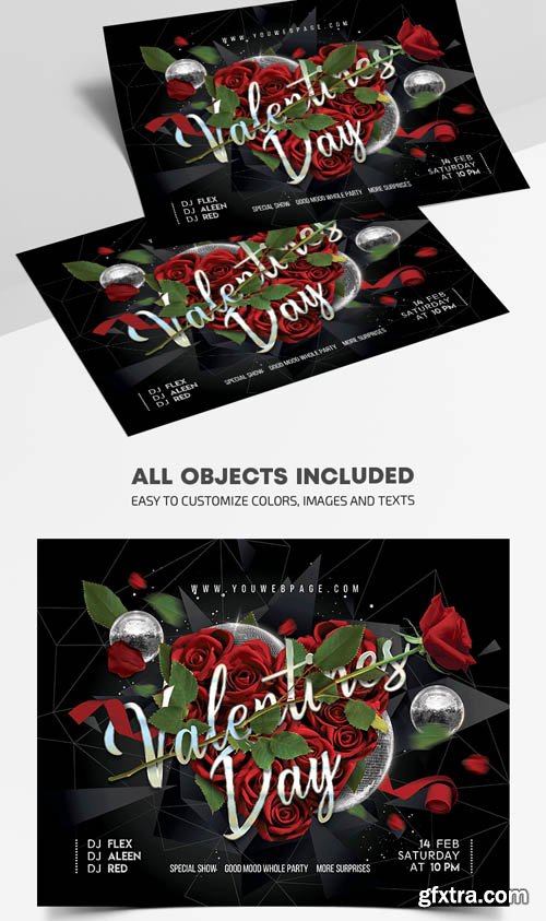 Valentines Day V1001 2020 Premium PSD Flyer Template