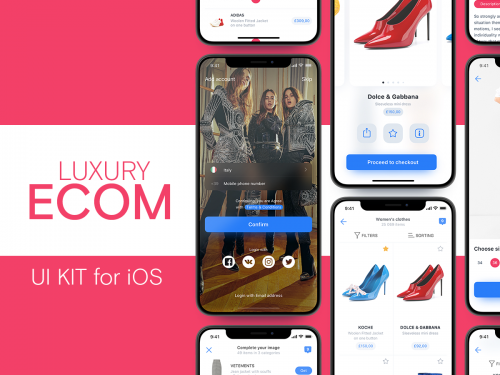 Luxury e-commerce iOS UI kit – Set 1 - luxury-e-commerce-ios-ui-kit