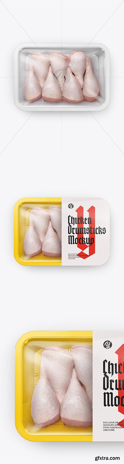 Plastic Tray With Chicken Drumsticks Mockup 52589