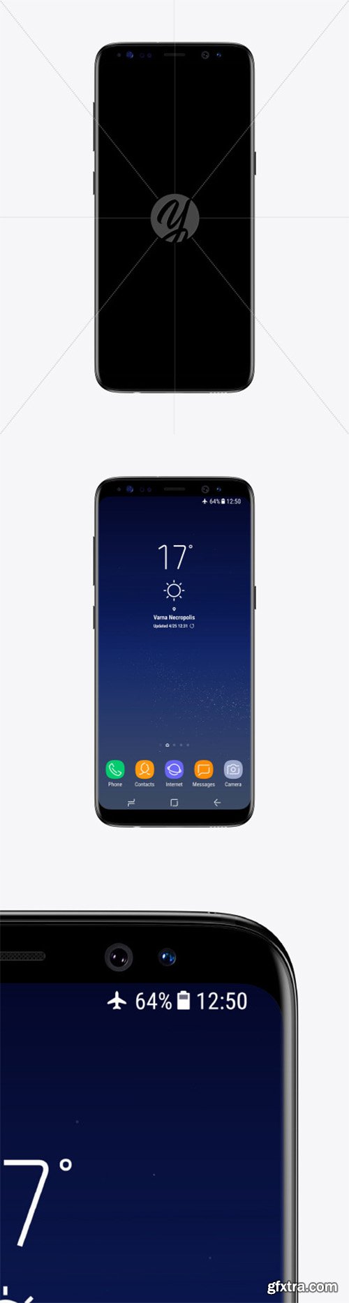 Midnight Black Samsung Galaxy S8 Phone Mockup 52608