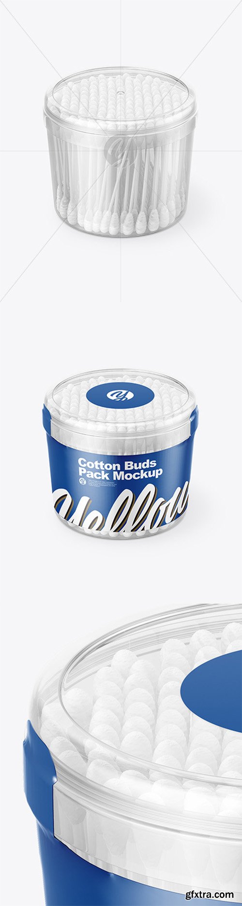 Plastic Box w/ Cotton Buds Mockup 52708