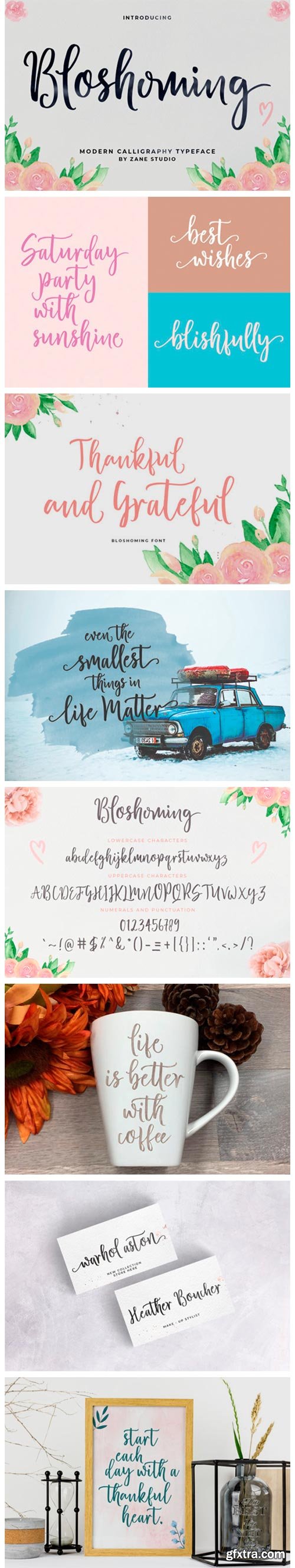 Bloshoming Font