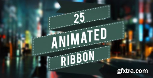 VideoHive 25 Animated Ribbons 5223383