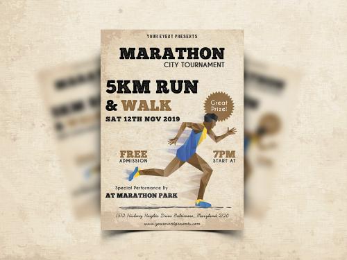 Marathon Event Flyer Template-06 - marathon-event-flyer-template-06