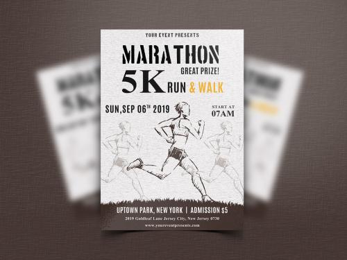 Marathon Event Flyer Template-07 - marathon-event-flyer-template-07