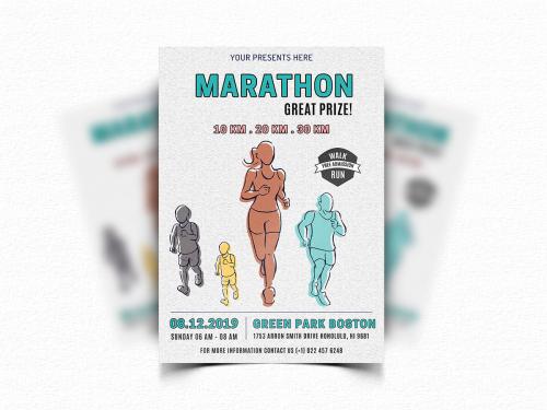 Marathon Event Flyer Template-08 - marathon-event-flyer-template-08