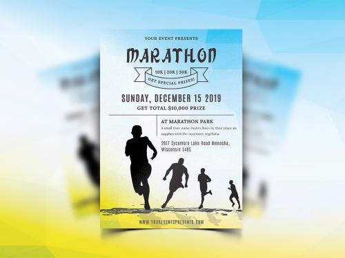 Marathon Event Flyer Template-09 - marathon-event-flyer-template-09