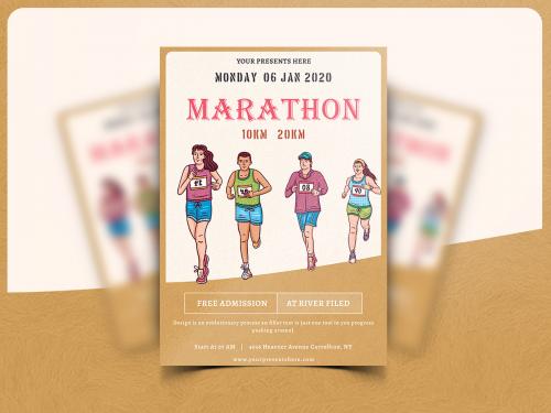 Marathon Event Flyer Template-14 - marathon-event-flyer-template-14