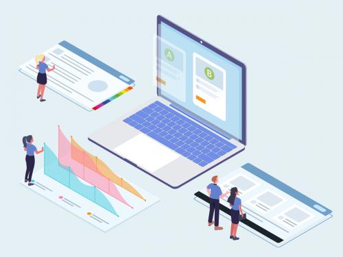 Marketing - CRM Platform Isometric Illustration - marketing-crm-platform-isometric-illustration