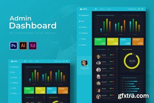 Blue Dashboard Admin Template