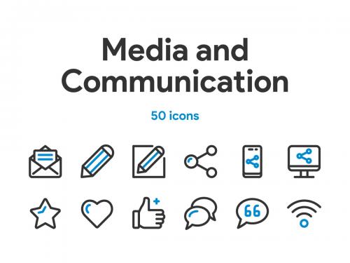 Media and Communication Icon Set - media-and-communication-icon-set