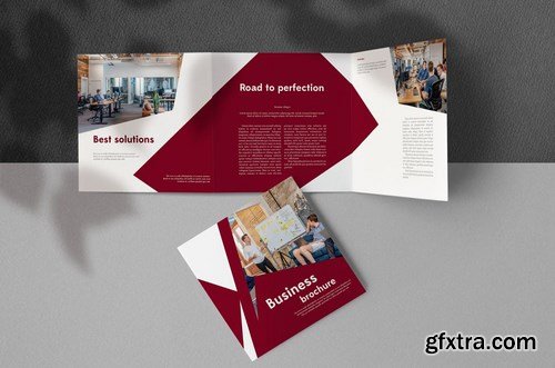 Business Red Brochure