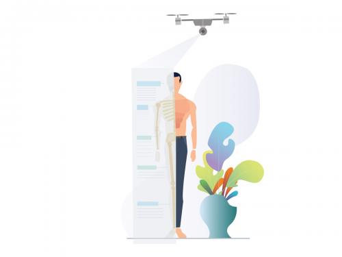 Medical Analysis with Drones Illustration - medical-analysis-with-drones-illustration