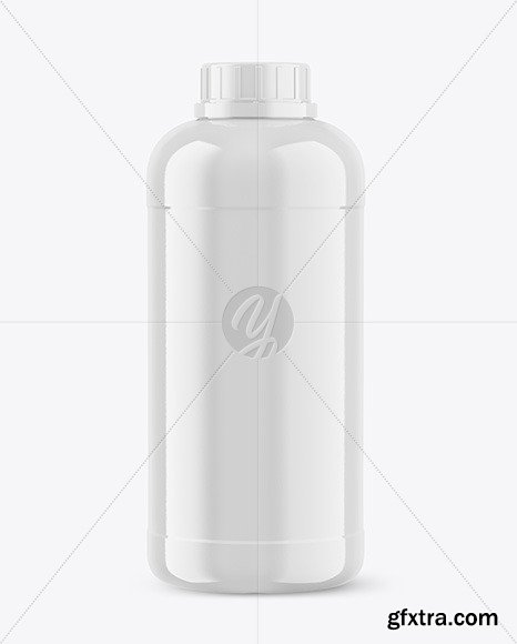 1L Glossy Plastic Bottle Mockup 53497