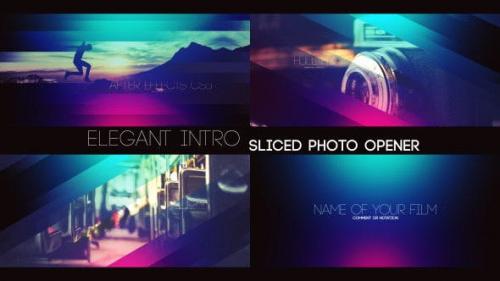 Videohive - Elegant Intro - Sliced Photo Opener