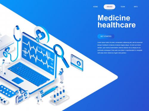 Medicine and Healthcare Isometric Concept - medicine-and-healthcare-isometric-concept