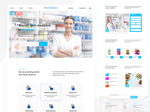 Medicine Shop / Medical web site Landing page design - medicine-shop-medical-web-site-landing-page-design