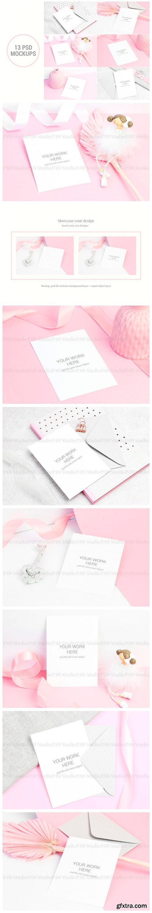 Set of Invitation Card Mockup 2545461