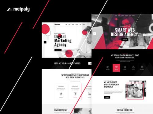 Meipaly - Digital Services Agency PSD Template - meipaly-digital-services-agency-psd-template