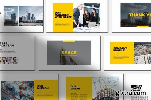 Space Construction Powerpoint Google Slides and Keynote Templates