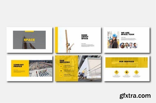 Space Construction Powerpoint Google Slides and Keynote Templates