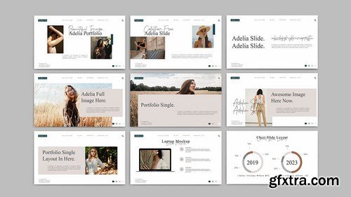 Adelia - Fashion Powerpoint Google Slides and Keynote Templates