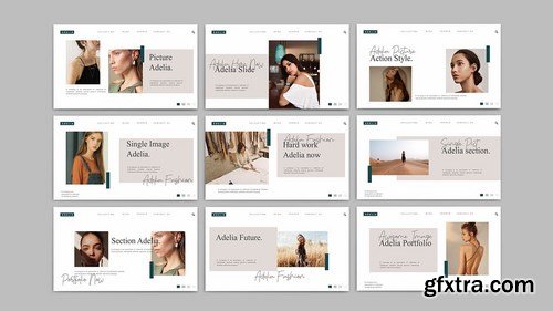 Adelia - Fashion Powerpoint Google Slides and Keynote Templates