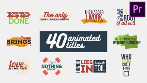 Videohive - 40 Animated Titles