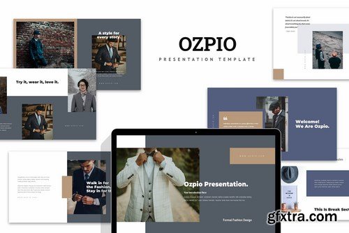 Ozpio Gentlemen\'s Suits Lookbook Powerpoint