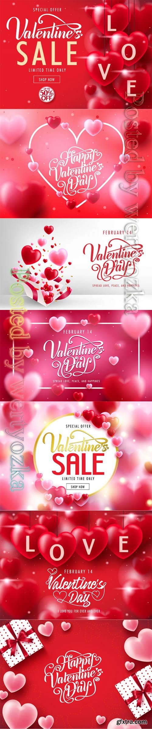Valentine's Day decorative lovely greeting vector card