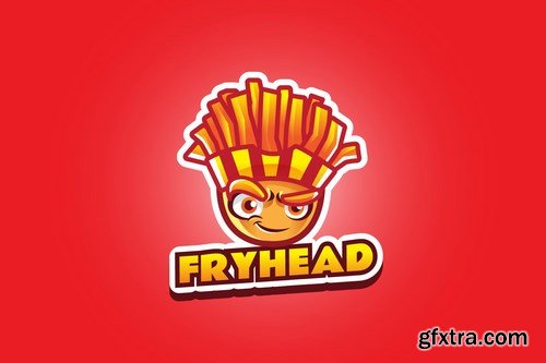 fry head - Mascot Logo