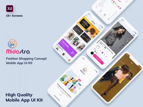 Midastra-Fashion Shopping Mobile App UI kit Light (XD) - midastra-fashion-shopping-mobile-app-ui-kit-light-xd