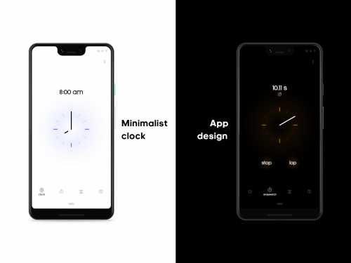 Minimalist Clock App Design - minimalist-clock-app-design