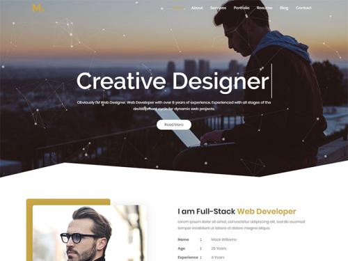 Mira - Creative Resume/Portfolio HTML5 Template - mira-creative-resume-portfolio-html5-template