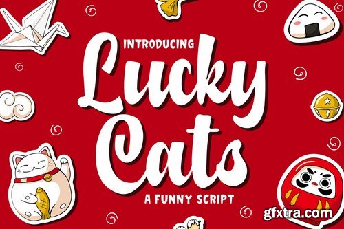 Lucky Cats - Funny Script Font