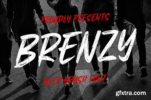 Brenzy - Wild Brush Font