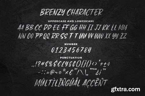 Brenzy - Wild Brush Font