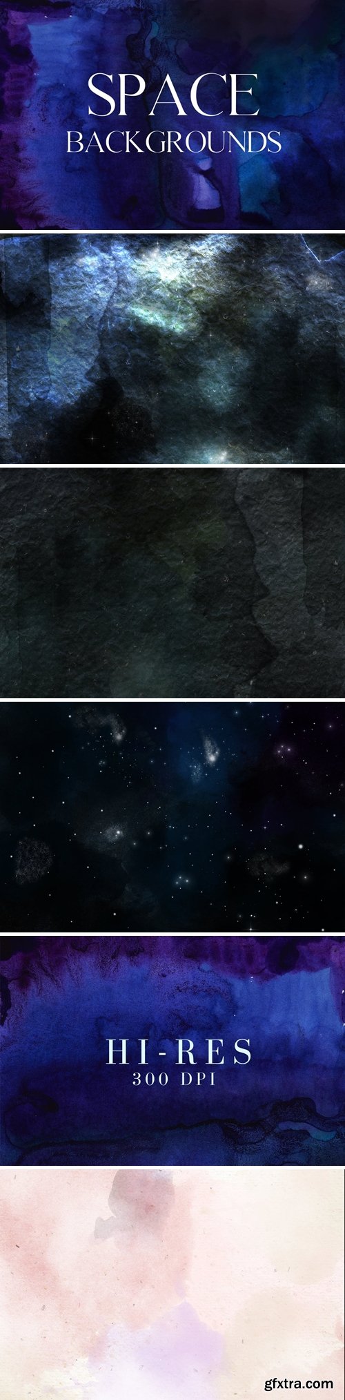 5 mystic space watercolor backgrounds