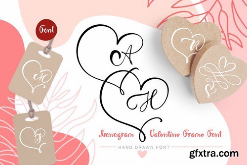 CM - Monogram Heart Flourish Font 4484236