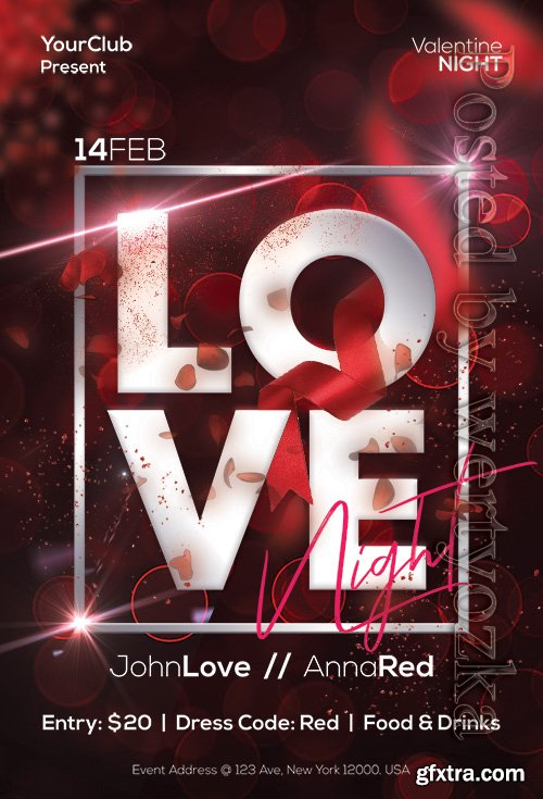 Love Night - Premium flyer psd template