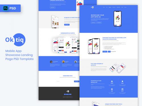 Mobile App Showcase Landing Page PSD Template - mobile-app-showcase-landing-page-psd-template